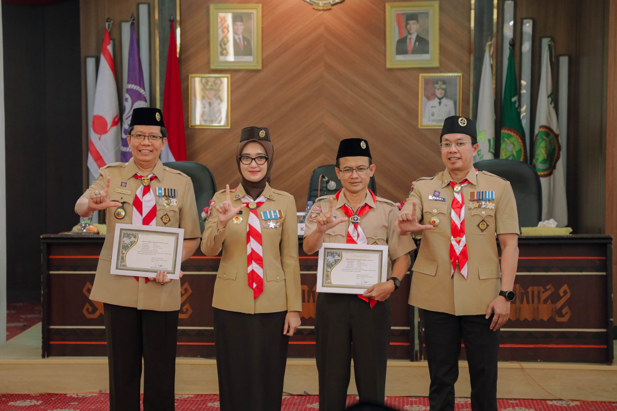 Wagub Jihan Kukuhkan Pengurus Mabigus dan Pembina Gudep UIN Raden Intan, Dorong Pramuka Perkuat Karakter Generasi Muda